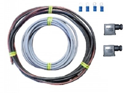Câble de commande 2 électrovannes 8 m + 1 câble moteur 8 m + 4 cosses + 2 connecteurs de bobines