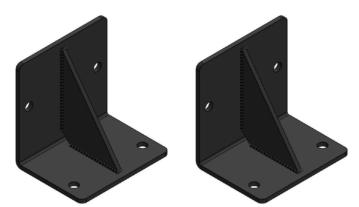 2 RÉHAUSSES BUTOIRS H 150 MM À SOUDER