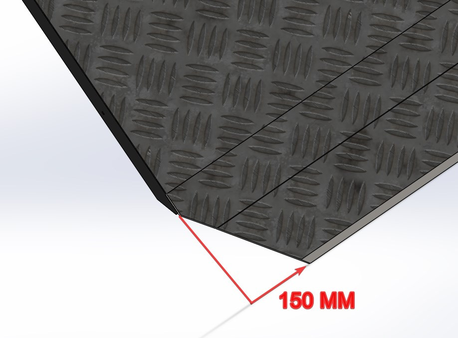 Lèvre biseautée 150 mm