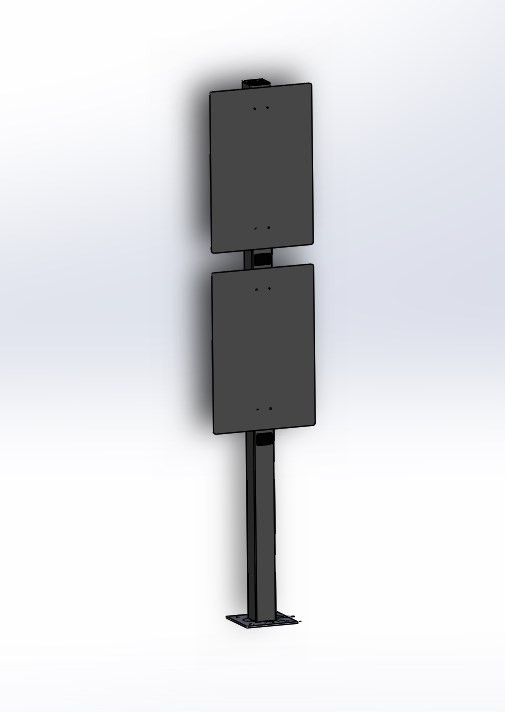 Poteau de commande 2 platines